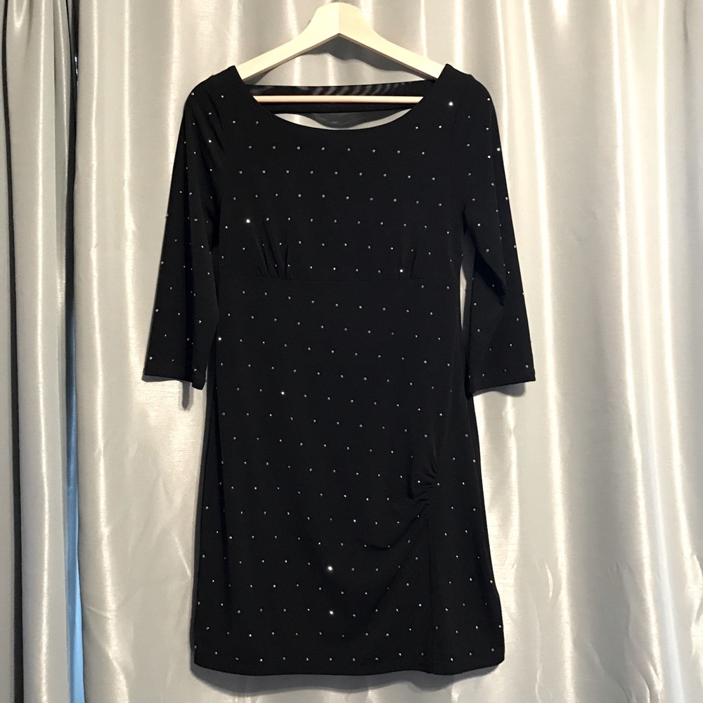 Express Black Evening Dress with Rhinestone Detail - Picture 9 of 9